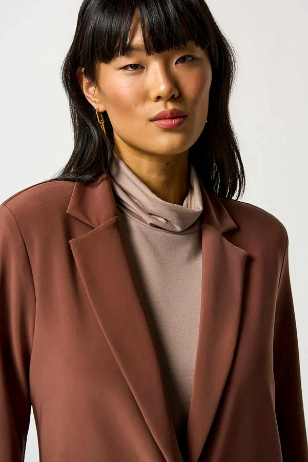 Joseph Ribkoff 231064 Toffee Collared Blazer Jacket