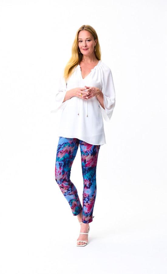 Joseph Ribkoff 231933 Light Blue/Multi Butterfly Print Reversible Jeans