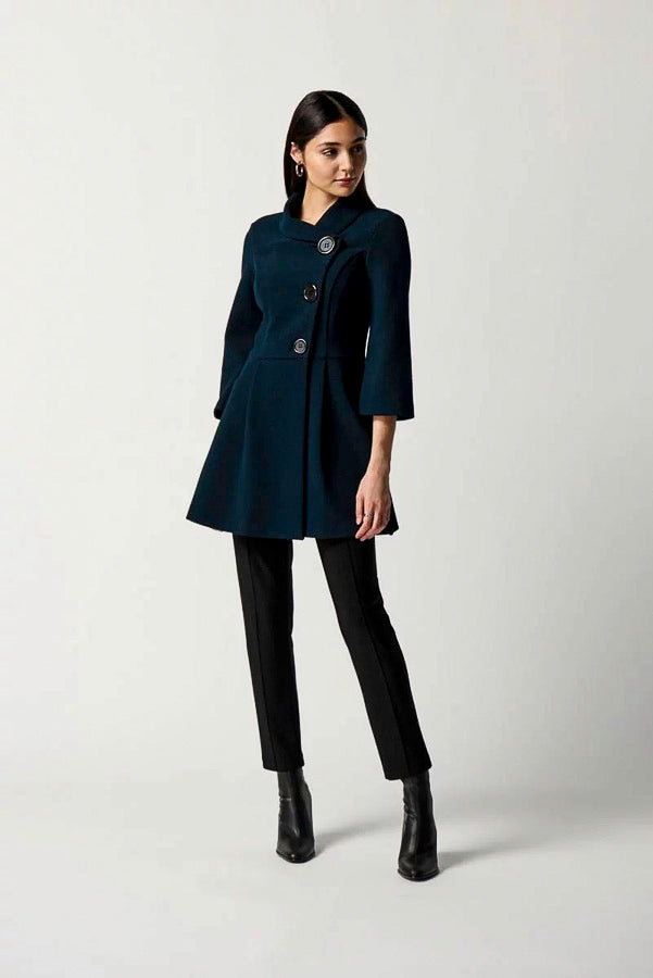 Joseph Ribkoff 234214 Navy/Black Peplum 3/4 Sleeve Coat Jacket