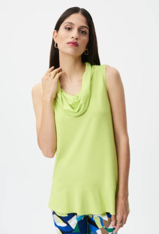 Joseph Ribkoff 232206 Exotic Lime Cowl Neck Sleeveless Top