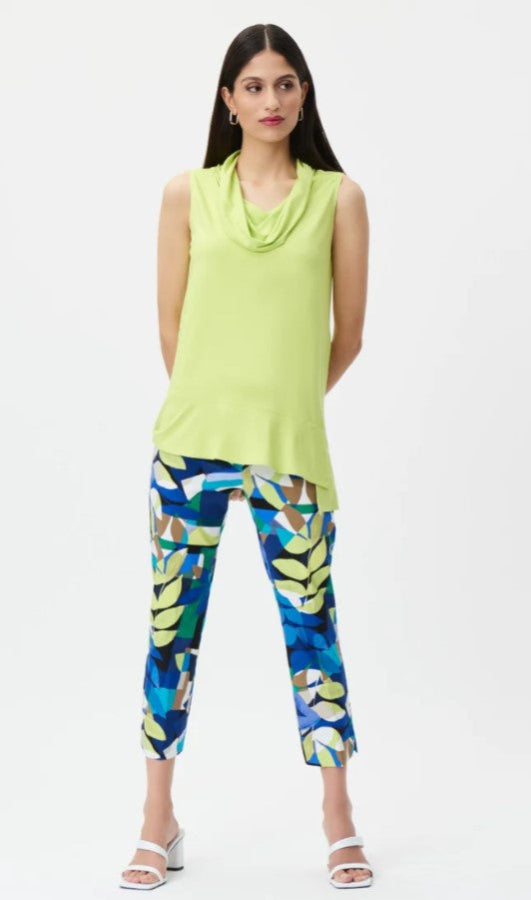 Joseph Ribkoff 232206 Exotic Lime Cowl Neck Sleeveless Top