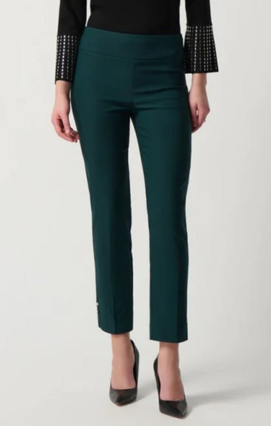 Joseph Ribkoff 234072 Alpine Green Rhinestone Detail Pull On Ankle Pants