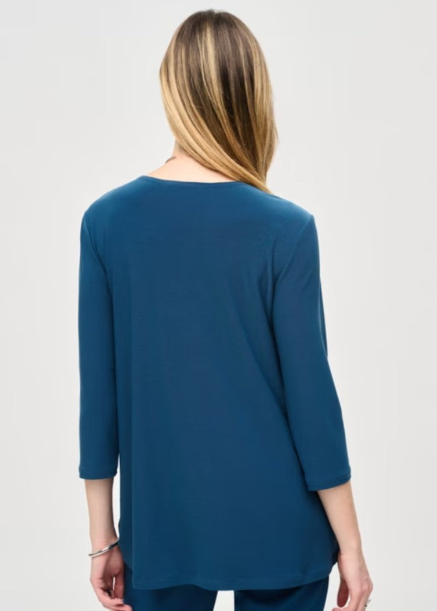 Joseph Ribkoff 243075 Nightfall Blue Pearl Embellished Top