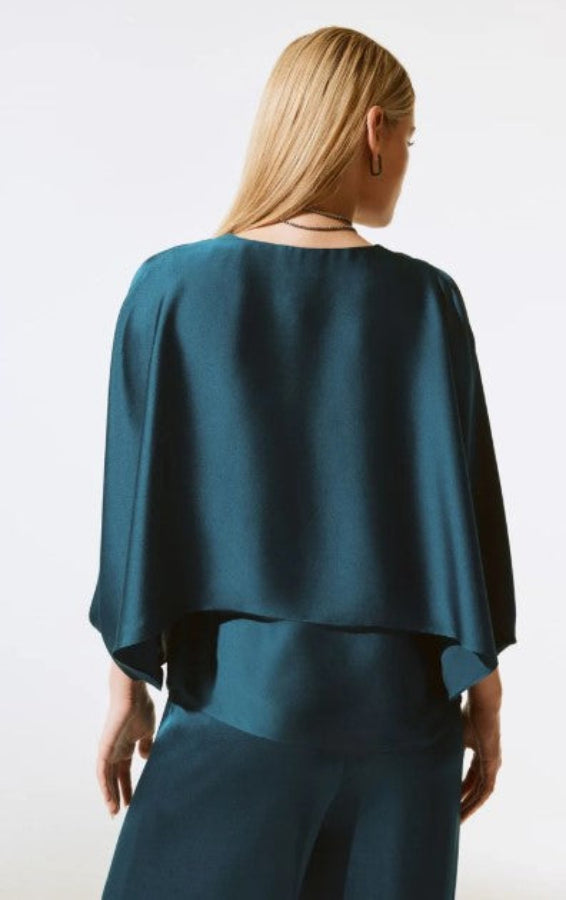Joseph Ribkoff 243790 Twilight Layered Batwing Sleeve Satin Top