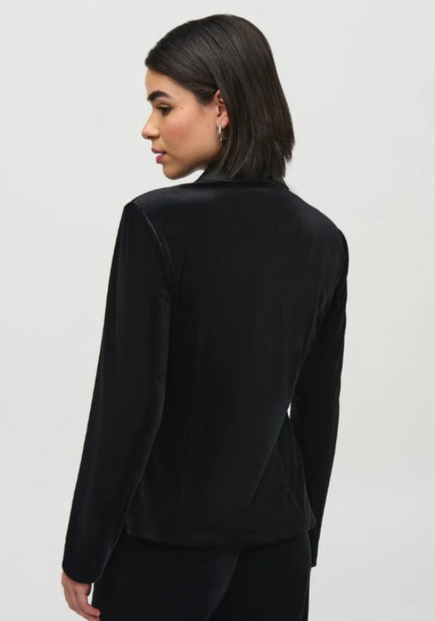 Joseph Ribkoff 244926 Black Velvet Twin Set Blazer Jacket