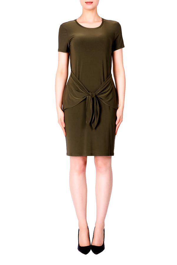 Joseph Ribkoff Avocado Green Short Sleeve Dress 183029 August Brock Fashions Joseph Ribkoff Avocado Green Short Sleeve Dress 183029 August Brock Fashions