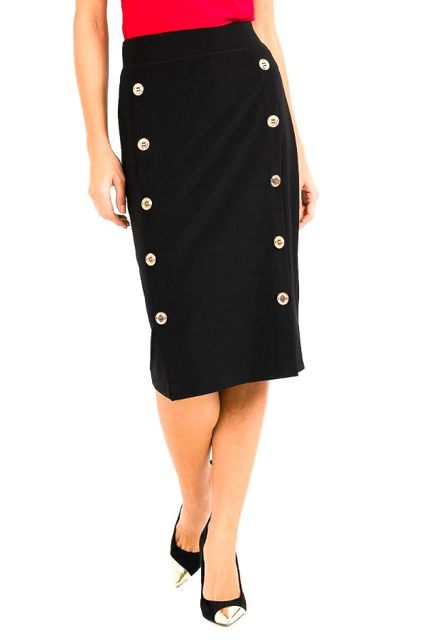 Black, Skirts, Slip-on, Stretch fabric - August Brock Fashions