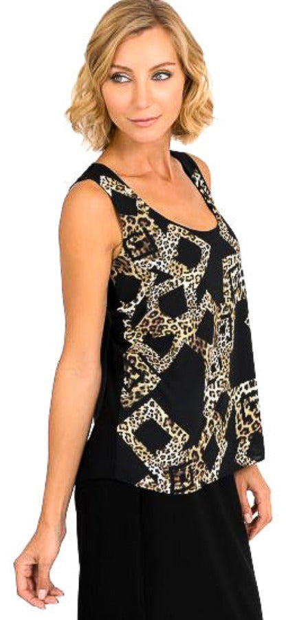 Animal print, Black, inventory, Multi-color, Print, Sleeveless, Tops - August Brock Fashions