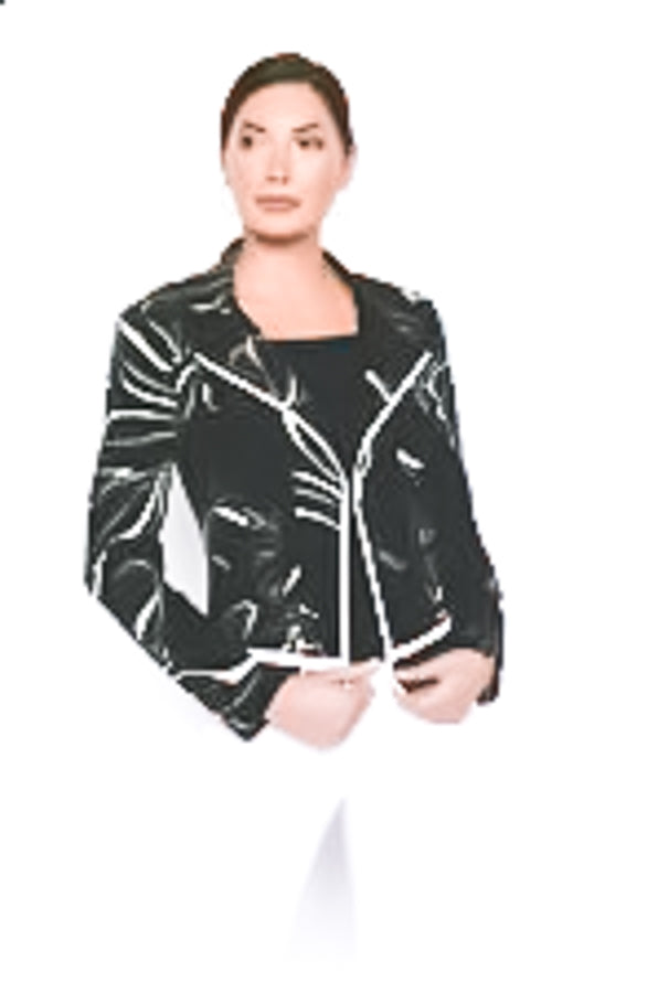 Frank Lyman Black/White Floral Print Jacket 196468-1 – August Brock Fashions