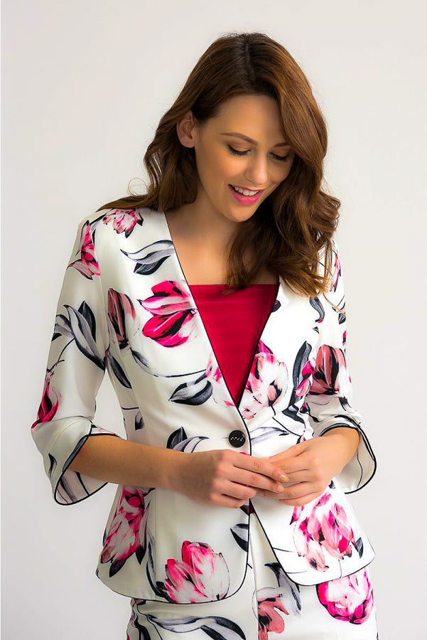 Ivory, Jackets, Multi-color, new.bc, Print, White - August Brock Fashions