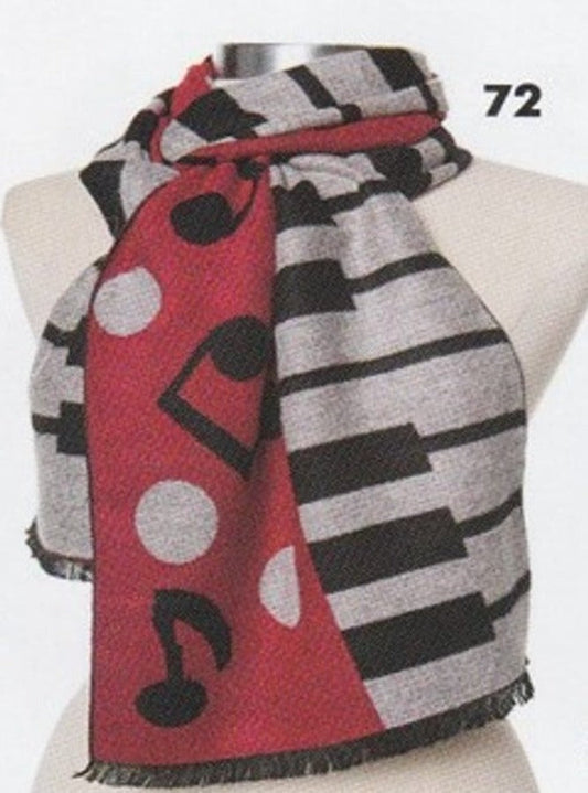 Black, New A, Print, Red, Scarves, White - August Brock Fashions