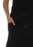Joseph Ribkoff Black Hooded Zip Front Sleeveless Shift Dress 222256