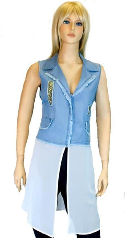 Blue, inventory, Ivory, Sleeveless, Vests - August Brock Fashions