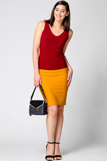 Black, inventory, Red, Reversible, Sleeveless, Tan, Tanks, Tops, Wine - August Brock Fashions