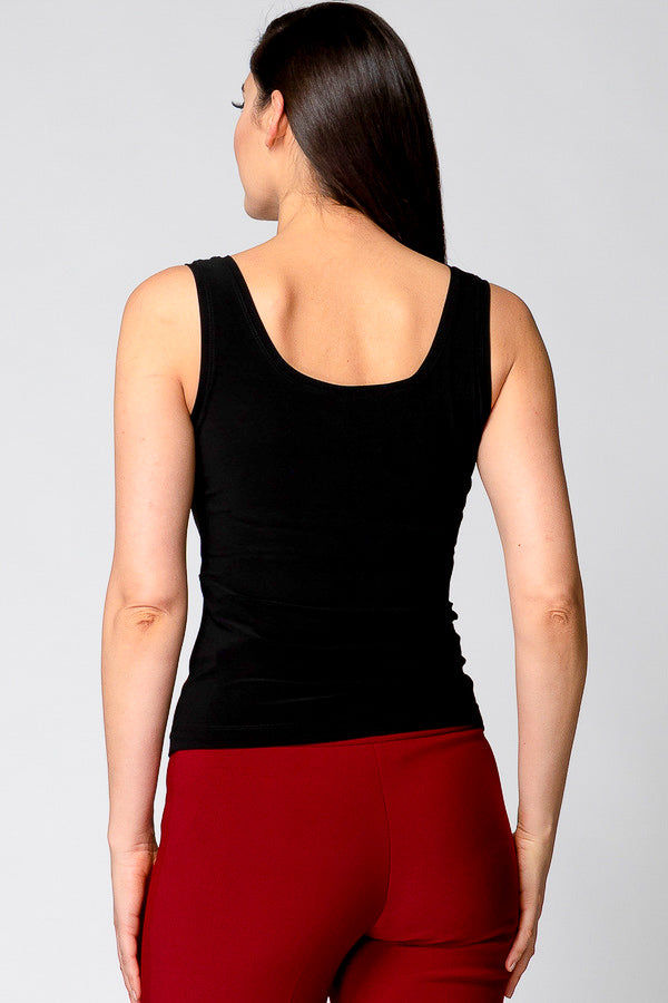 Black, inventory, Red, Reversible, Sleeveless, Tan, Tanks, Tops, Wine - August Brock Fashions
