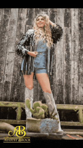 ABF Leather Fringe Shirt 11910123