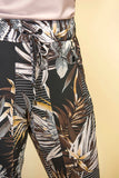 Joseph Ribkoff 211318 Black/Multi Tropical Print Pants