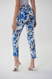 Joseph Ribkoff Vanilla/Multi Tropical Print Pull On Cropped Pants 222010