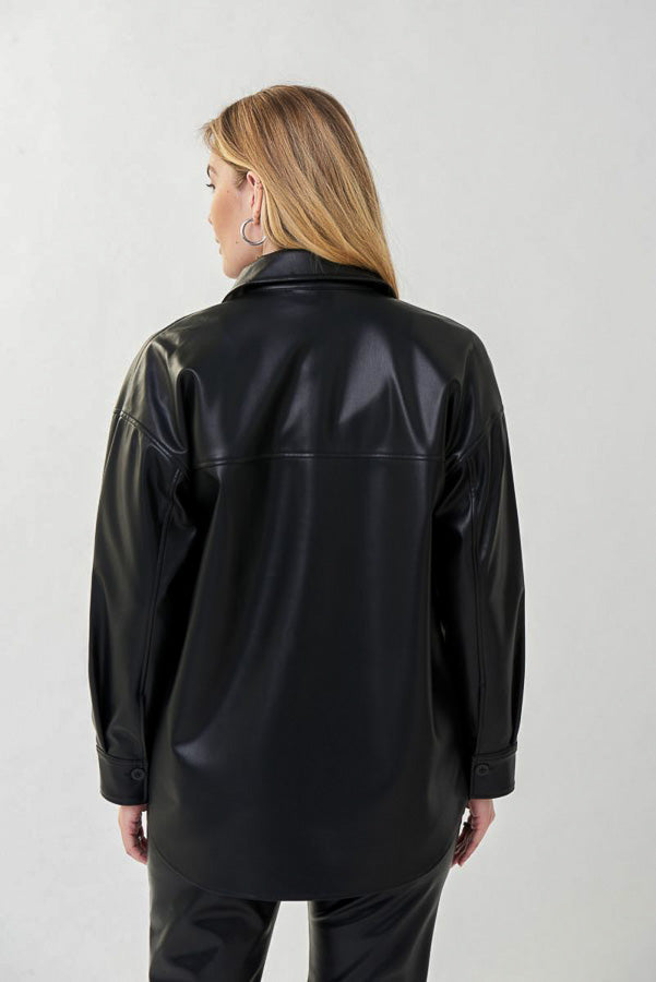 Joseph Ribkoff 223917 Faux Leather Jacket