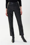 Joseph Ribkoff 223921 Faux Leather Straight Ankle Pants