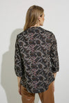 Joseph Ribkoff 224139 Black/Grey Abstract Jacquard Asymmetric Jacket