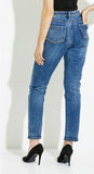 Joseph Ribkoff Denim Medium Blue Studded Slim Straight Jeans 224954
