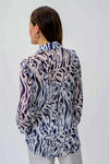 Joseph Ribkoff 231025 Navy/White Animal Print Long Sleeve Top