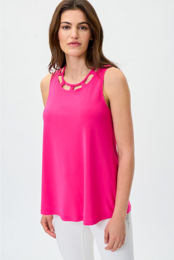 Joseph Ribkoff 231058 Cutout Neck Sleeveless Top