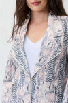 Joseph Ribkoff 231935 Vanilla/Blush/Black Faux Snakeskin Tailored Jacket