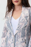 Joseph Ribkoff 231935 Vanilla/Blush/Black Faux Snakeskin Tailored Jacket