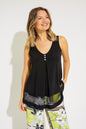 Joseph Ribkoff 231125 Pleated Sleeveless Tunic Top