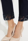 Joseph Ribkoff 231154 Lace Cuff Pull-On Cropped Pants
