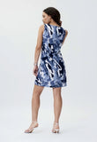 Joseph Ribkoff 231228 Midnight Blue/Multi Brushstroke Print Sleeveless Dress