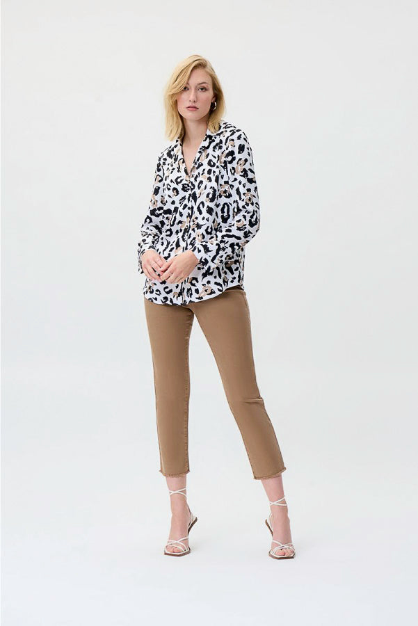 Joseph Ribkoff 231239 Vanilla/Multi Animal Print Long Sleeve Top
