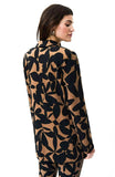 Joseph Ribkoff 231279 Black/Beige Floral Print Blazer Jacket