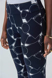 Joseph Ribkoff 231282 Vanilla/Blue Geometric Print Cropped Pants