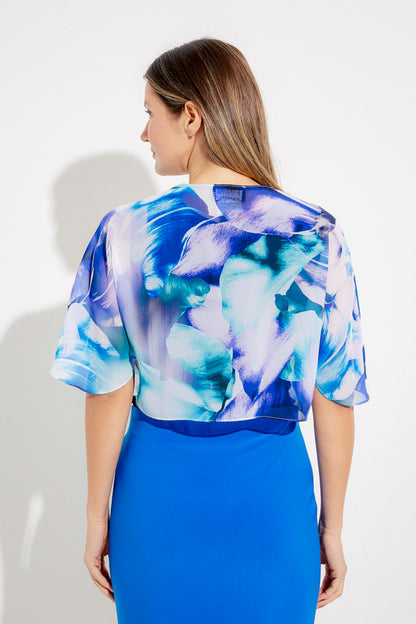 Joseph Ribkoff 231750 Vanilla/Multi Floral Print Cover Up Jacket