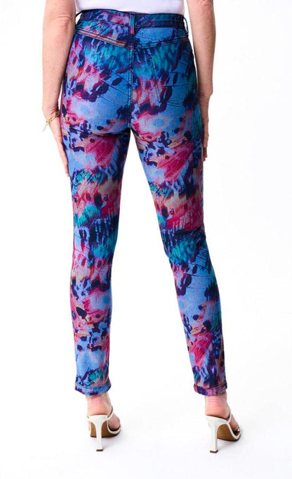 Joseph Ribkoff 231933 Light Blue/Multi Butterfly Print Reversible Jeans