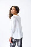 Joseph Ribkoff 231950 Mixed Knit Long Sleeve Sweater Top