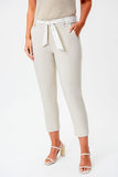 Joseph Ribkoff 232021 Vanilla/Moonstone Belted Pull-On Cropped Pants