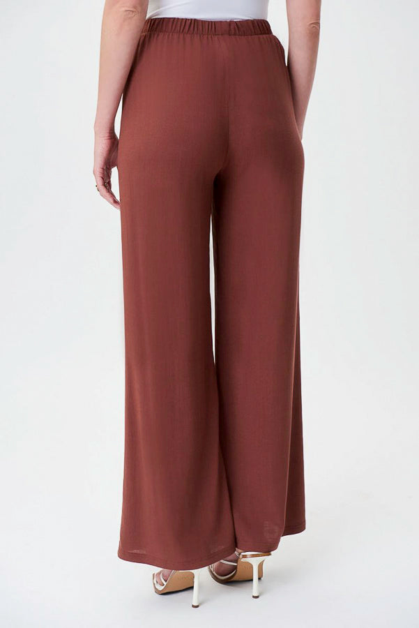 Joseph Ribkoff 232105 Espresso Pull On Wide-Leg Pants