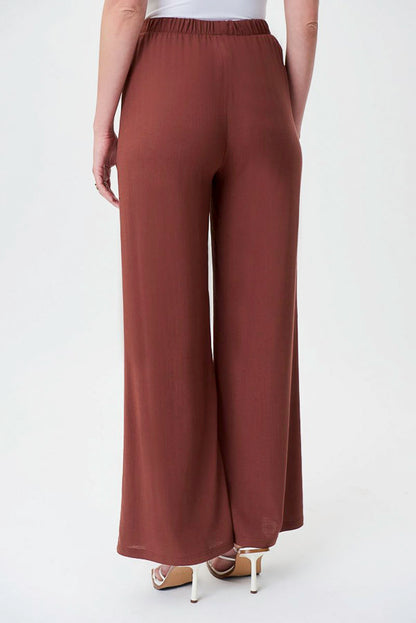 Joseph Ribkoff 232105 Espresso Pull On Wide-Leg Pants