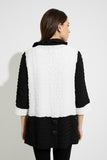 Joseph Ribkoff 232147 Black/White Color Block Textured Jacket