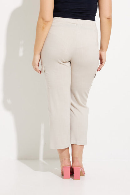 Joseph Ribkoff 232177 Moonstone Cropped Wide-Leg Cargo Pants