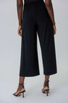 Joseph Ribkoff 232179 Black Side Split Pull On Cropped Pants