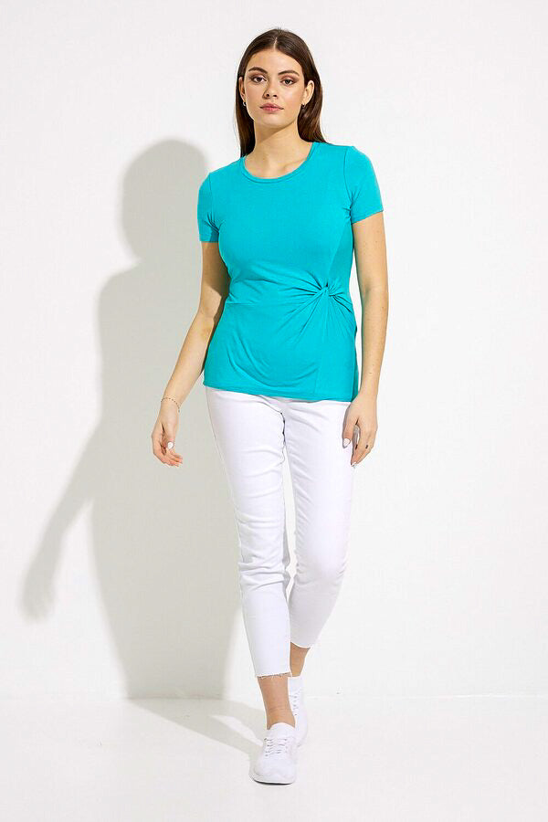 Joseph Ribkoff 232213 Twist-Front Short Sleeve Top