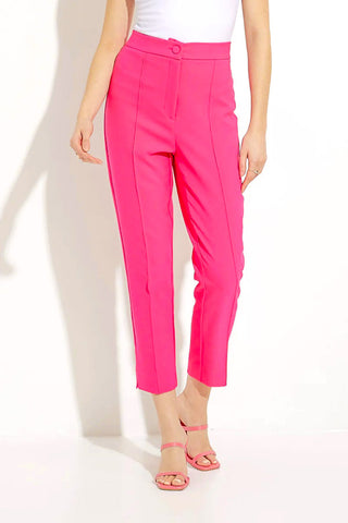 Joseph Ribkoff 232222 Dazzle Pink Pintuck Cropped Tapered Pants