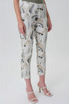 Joseph Ribkoff 232913 Vanilla/Multi-Color Brushstroke Print Pull On Jeans