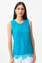 Joseph Ribkoff 232923 Lace Front Overlay Sleeveless Top