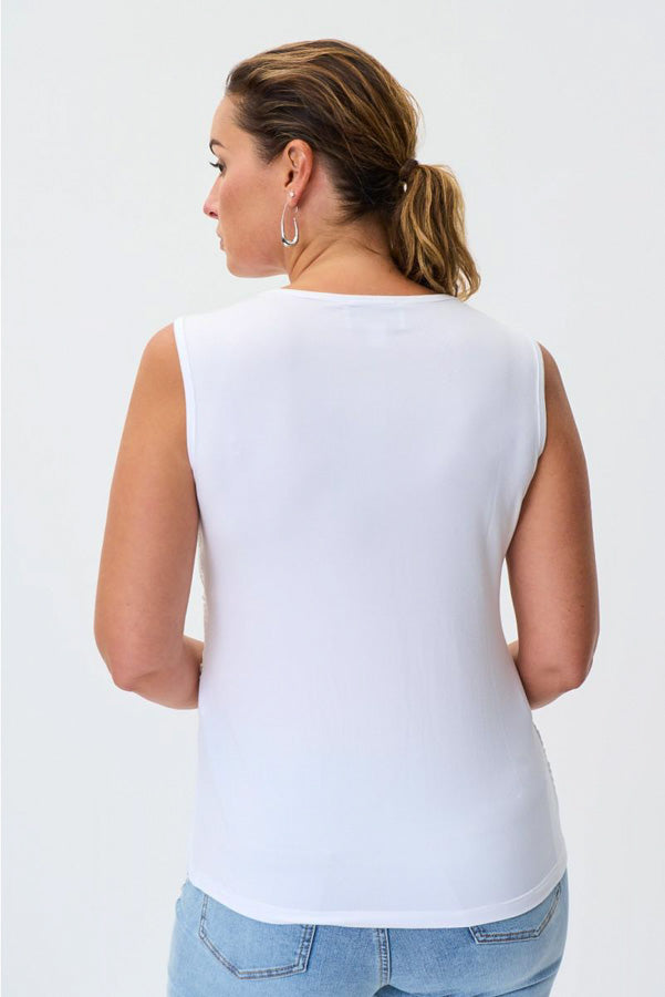 Joseph Ribkoff 232923 Lace Front Overlay Sleeveless Top